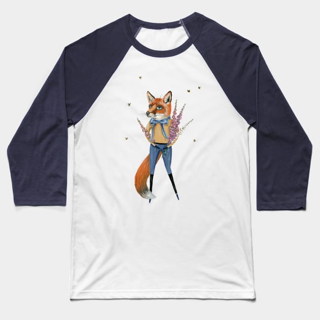 Clarence the fox Baseball T-Shirt by KayleighRadcliffe